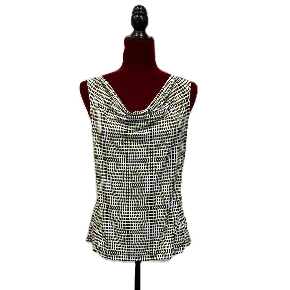 Liz Claiborne Petite Sleeveless Geometric Blouse Career Wear